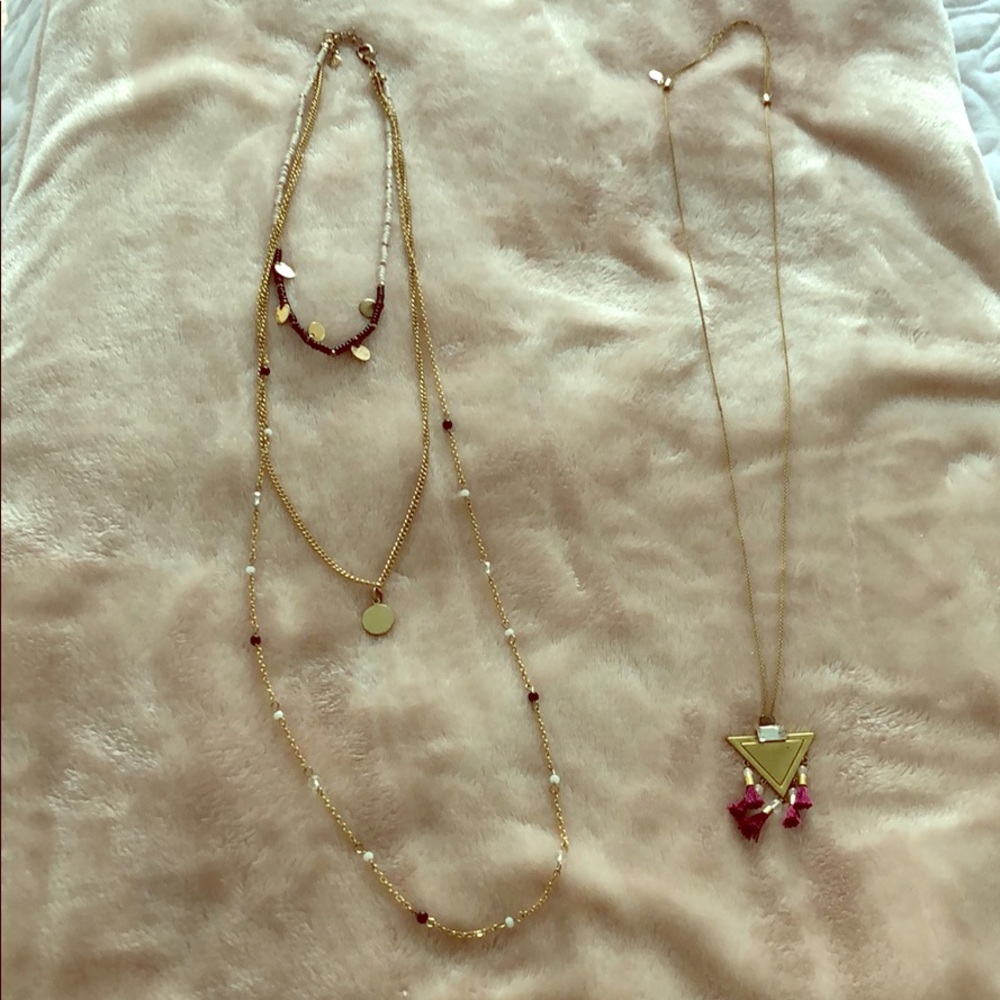 Loft 3 tier choker necklace